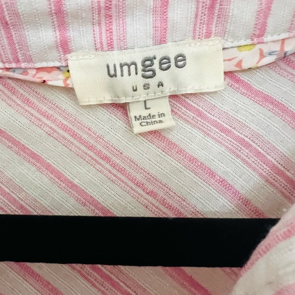 Umgee Pink and White Striped Blouse - Picture 2 of 6